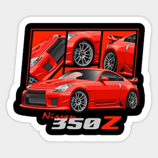 Nissan 350Z Red, JDM Car Sticker